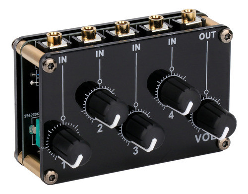 Entrada Do Mixer Mixer Mixer Mini Audio 4 Em 1 Saída Estéreo 0