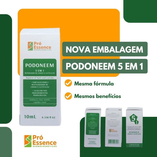 2x Podoneem Reparador De Unhas E Cutículas Com Malaleuca 1