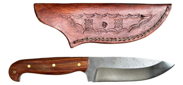 Kit Faca Bushcraft 9'' 1070/1075 Polida Com Bainha Cod316 1