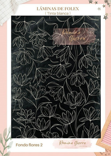 Folex Impreso Romina Guerra 25x35 Fondo Flores 2 Blanco 0