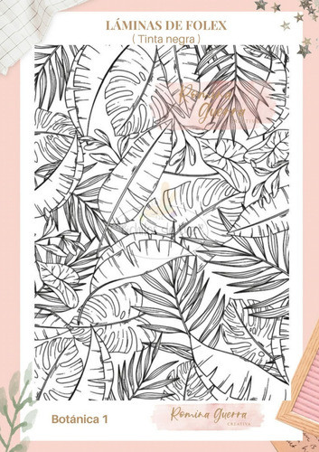 Folex Impreso Romina Guerra 25x35 Fondo Botanico 1  Negro 0