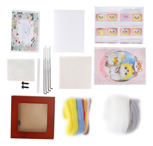 Kit De Feltragem Com Agulha Para Presente Artesanal, Moldura 1