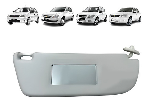 Quebra Sol Cinza Espelho Chevrolet Celta 2011 2012 Direito 0