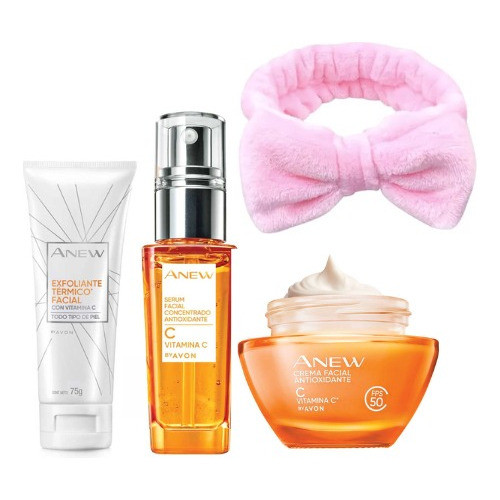 Kit Skin Care Vitamina C Crema + Serum + Exfoliante Avon Set 0