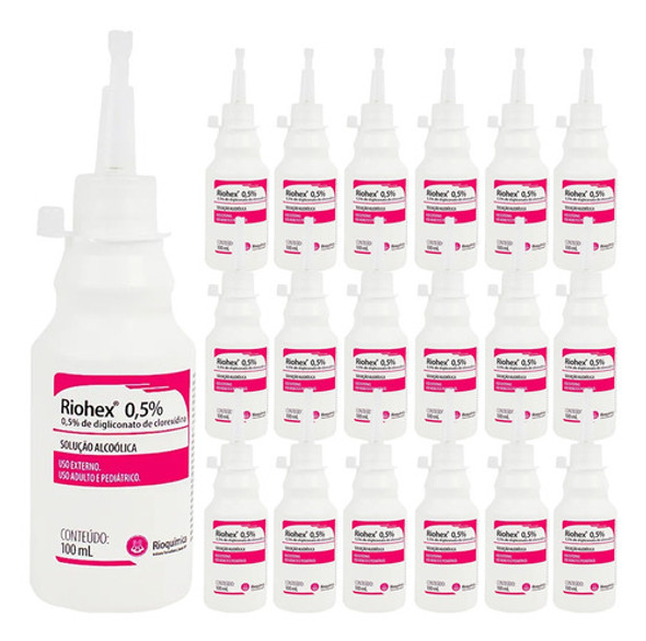 Clorexidina Riohex 0,5% Solução Alcoólica 100ml 30 Unidades 0