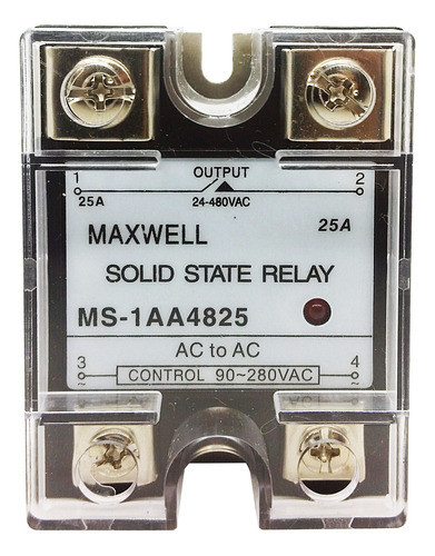 Rele Estado Solido Solid State Relay 25a 90-280vac 24-480vac 0