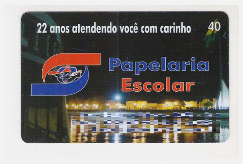 Cartão Telefônico 22 Anos Papelaria Escolar - Brasiltelecom 0