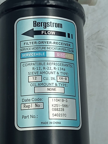 Receptor Secador Bergstrom Xh-9 110419-3 K251-566/088228 1