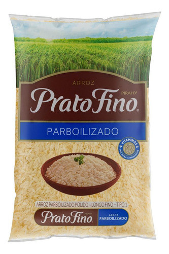 Kit C/ 5 Arroz Parboilizado Tipo 1 Prato Fino Pacote 1kg 0