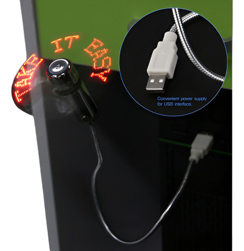 Flexible Mini Usb Te Amo Led De Enfriamiento Ventilador El D 0
