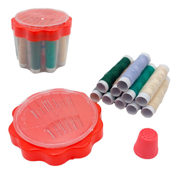 Set Costura Hilo Aguja Dedal Centimetro Mayorista Pack X 10 0 Set Costura Hilo Aguja Dedal Centimetro Mayorista Pack X 10 0
