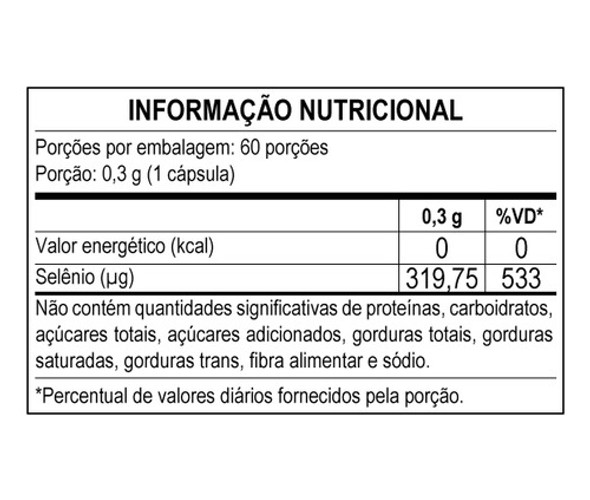 Suplemento Mineral De Selênio 280mg 60 Cáps - Apisnutri 1