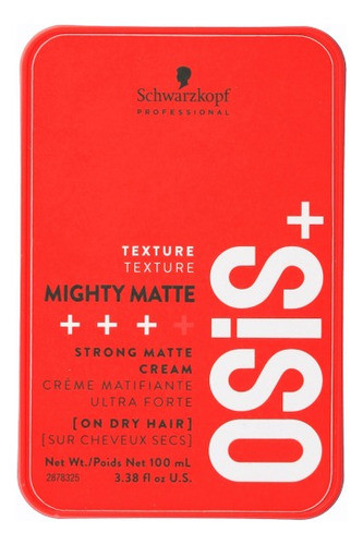 Schwarzkopf Osis Mighty Matte Crema Mate Fuerte 100ml 0