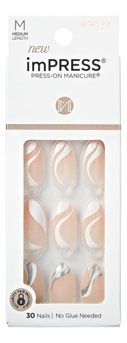Press On Nails Kiss Impress No Glue 'on My Mind' White 0