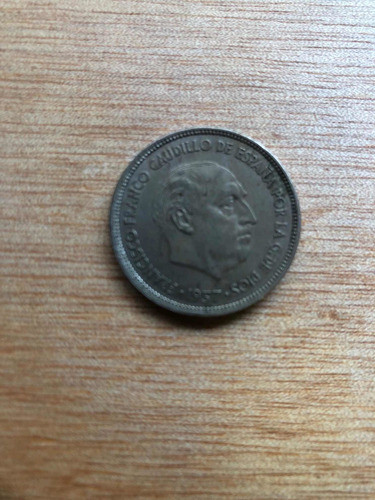 Moeda 25 Pesetas 1957 Espanha 1