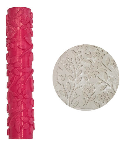 1 Rodillo Texturador (11,5 Cms) Cerámica Y Repostería - Flor 0