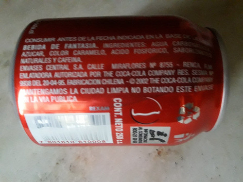 Coca Cola Lata ,250cc. Del 2002. 1