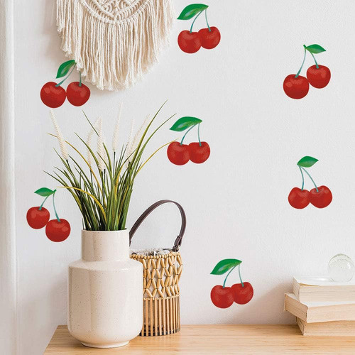 Calcomanías De Pared Tempaper Cherry Peel And Stick, Rojo 0