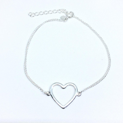 Pulsera Corazon Amor Delicada Plata 925 0