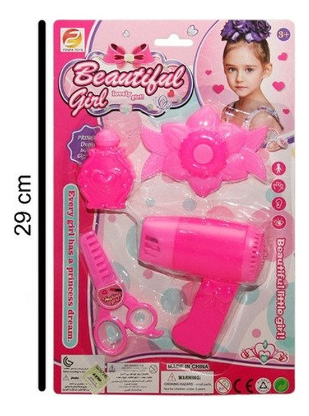 Juguete Set De Belleza Peluqueria Con Secador De Pelo 0