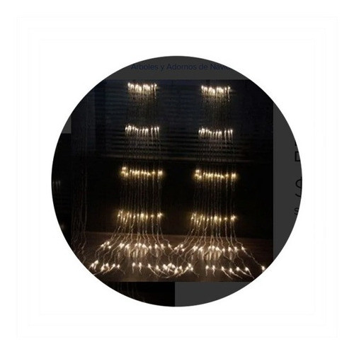 Cortina Led Calida 300 X 300 Efecto Lluvia Cascada De Luz 0
