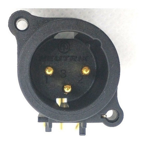 Kit 2 Conector Xlr Painel Neutrik Macho Nc3maah - Loja 1