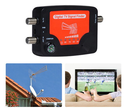 Localizador De Sinal De Tv Portátil Com Display Led, Bússola 1