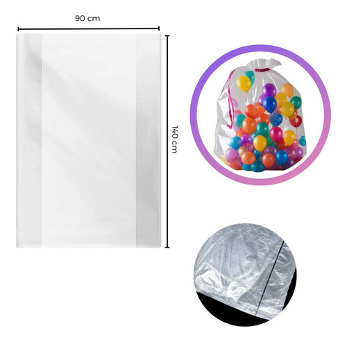 100 Sacos Organizadores Para Balões 90cm X 140 Cm 1