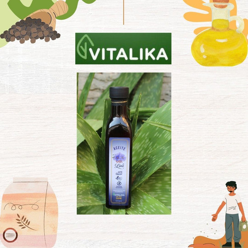 Aceite De Lino Comestible Virgen Vitalika Pack 16*250ml 1