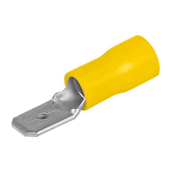 100 Unidade - Terminal Cabo Conector Encaixe Macho 2,5mm Fio 0