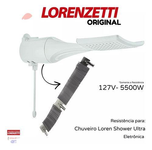 Resistência Loren Shower- 127v 5500w - Lorenzetti - 3065i 1