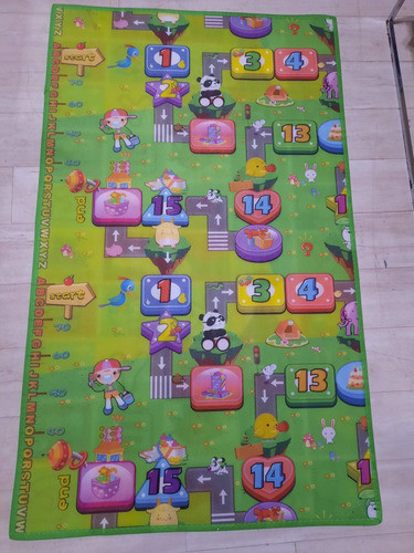 Alfombra Infantil Antigolpe Piso Reversible Acolchado Bolso 1