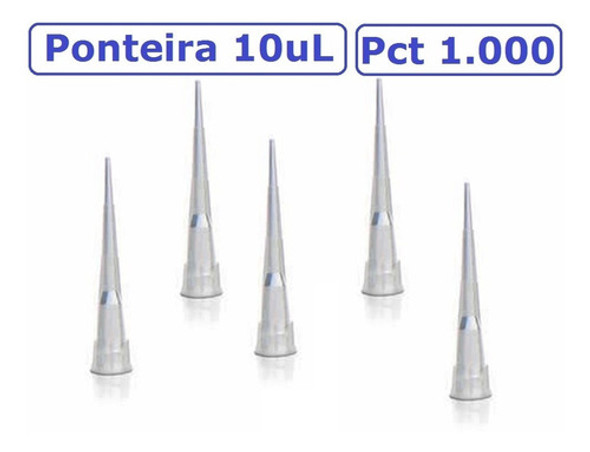 Ponteira Micropipeta 0,5-10 Ul Tipo Gilson 1000 Unidades 1