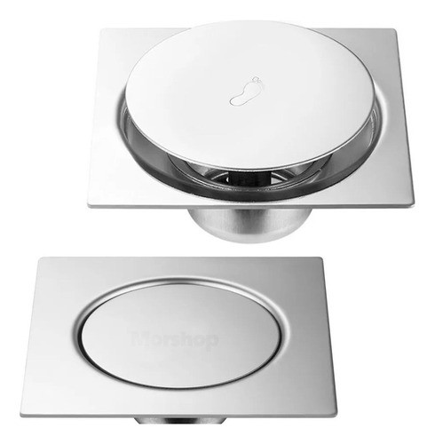 Rejilla 10x10 Tapa Click Clack Baño Acero Inoxidabl Desague 1