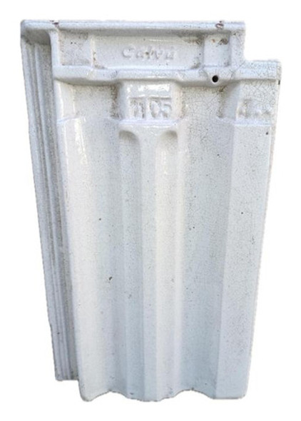 Teja Francesa Calvu Chica - Esmaltada Blanca 1