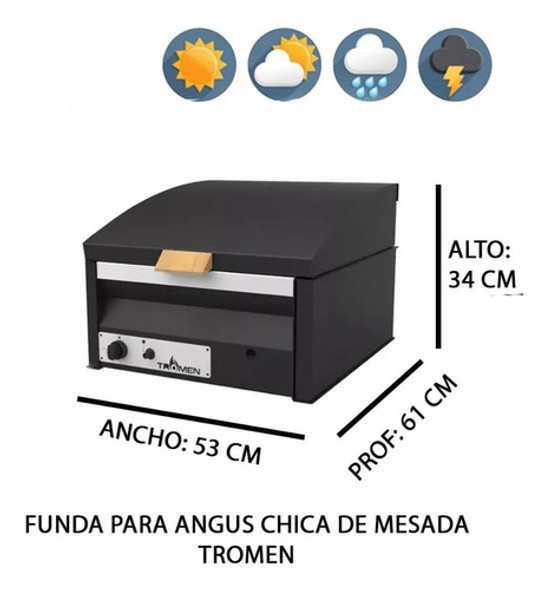 Funda Para Parrilla Angus Chica Mesada 34x53x61cm Imperm. 1 Funda Para Parrilla Angus Chica Mesada 34x53x61cm Imperm. 1