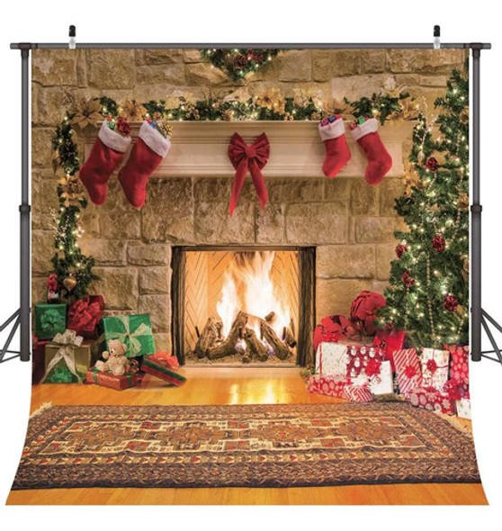 Cylyh Photographic Fond, Chimenea Navidena, 2.4 X 2.4 Met... 1 Cylyh Photographic Fond, Chimenea Navidena, 2.4 X 2.4 Met... 1