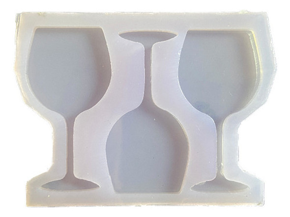Molde Silicona X3 Copa De Vino 4x3cm Resina Arte Dijes 0