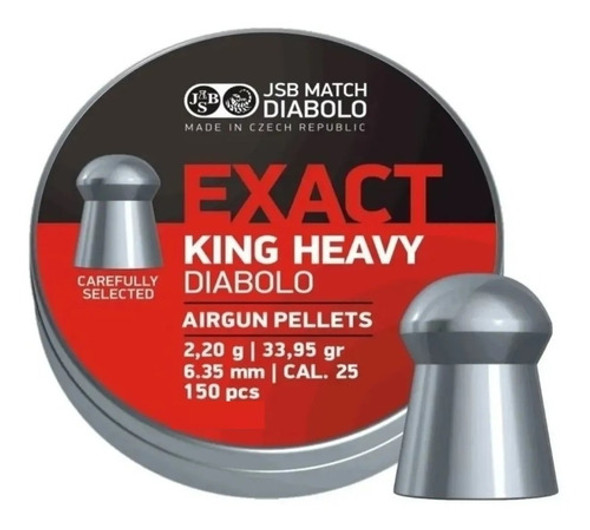 Balines Jsb Exact King Heavy 6,35 Mm 33,95 Grs 150 Unidades 0