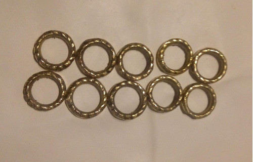 Argollas De Bronce Retorcidas, Pase 19 Mm 0