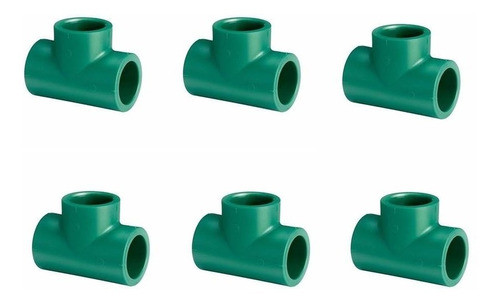 Tee 20 Mm. De Termofusión Para Agua Caliente Y Fría X 6 0