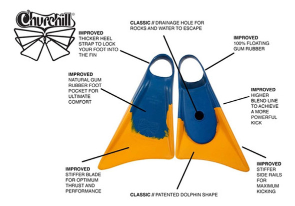 Churchill Makapuu Aletas Buceo Talla Xl 1