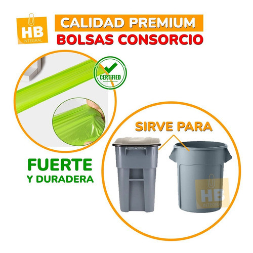 Bolsas Consorcio Residuo Basura Verdes 60x90 Reforzadas X100 1