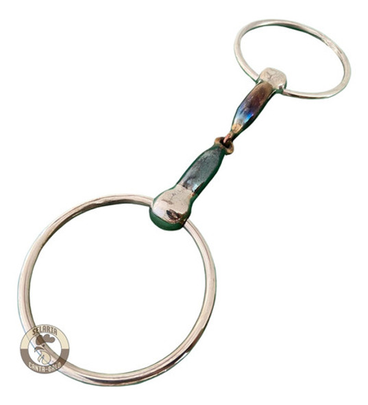 Freio Bridão Argola Bocal Grosso E Par Protetores Borracha 1