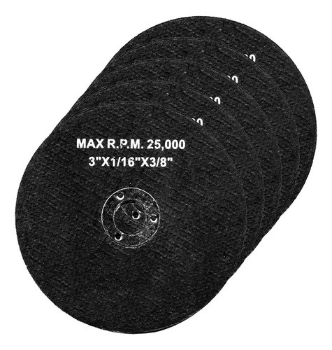 Disco De Corte 3 Pol. Para Cortador Pneumático Kit 5 Peças 0