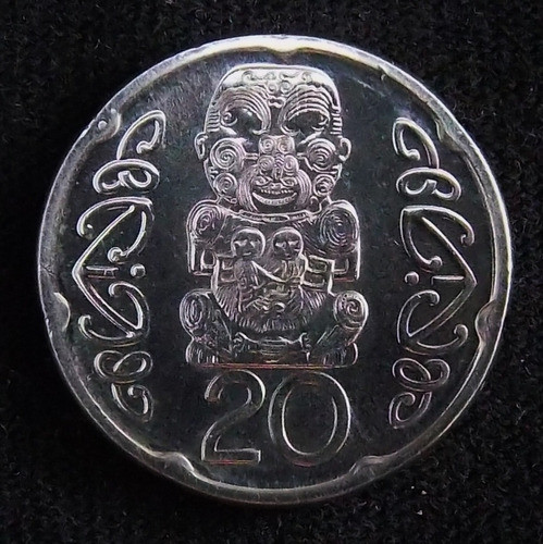 Nueva Zelanda 20 Cents 2006 Sc Km 1118a Arte Maorí 0