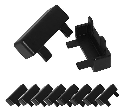 Esquinero Mate Para Tapacanto 18 Mm X10u Negro Zamak 0