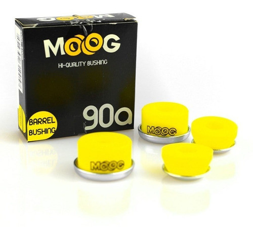 Amortecedor Skate Moog Barril 90a Amarelo Bushing - 4 Amortecedores + 4 Arruelas 0
