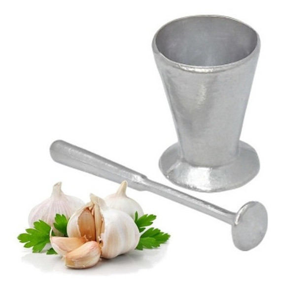 Pilão Alumínio Fundido Para Tempero Com Socador - Pequeno 0