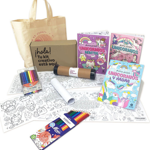 Set De Arte Para Niños 3 Láminas 3 Libros Materiales Varios 0